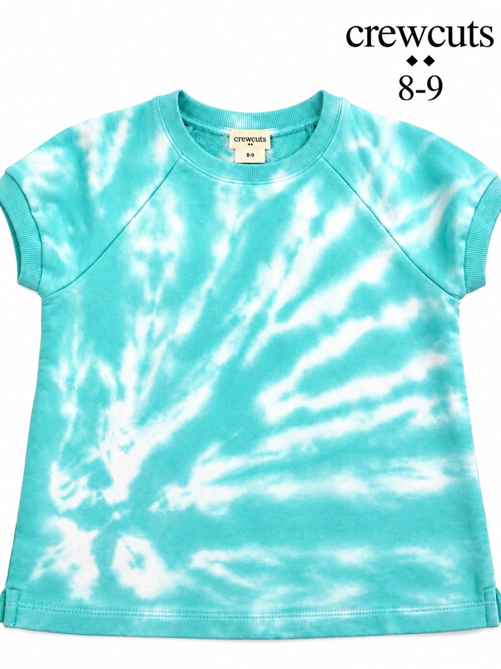 J.Crew Crewcuts Girls Tie Dye French Terry Top NWT Size 8-9